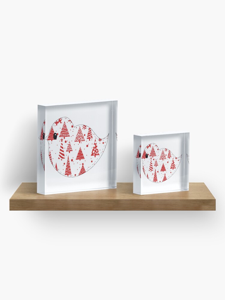 Alternate view of Christmas Robin Acrylic Block