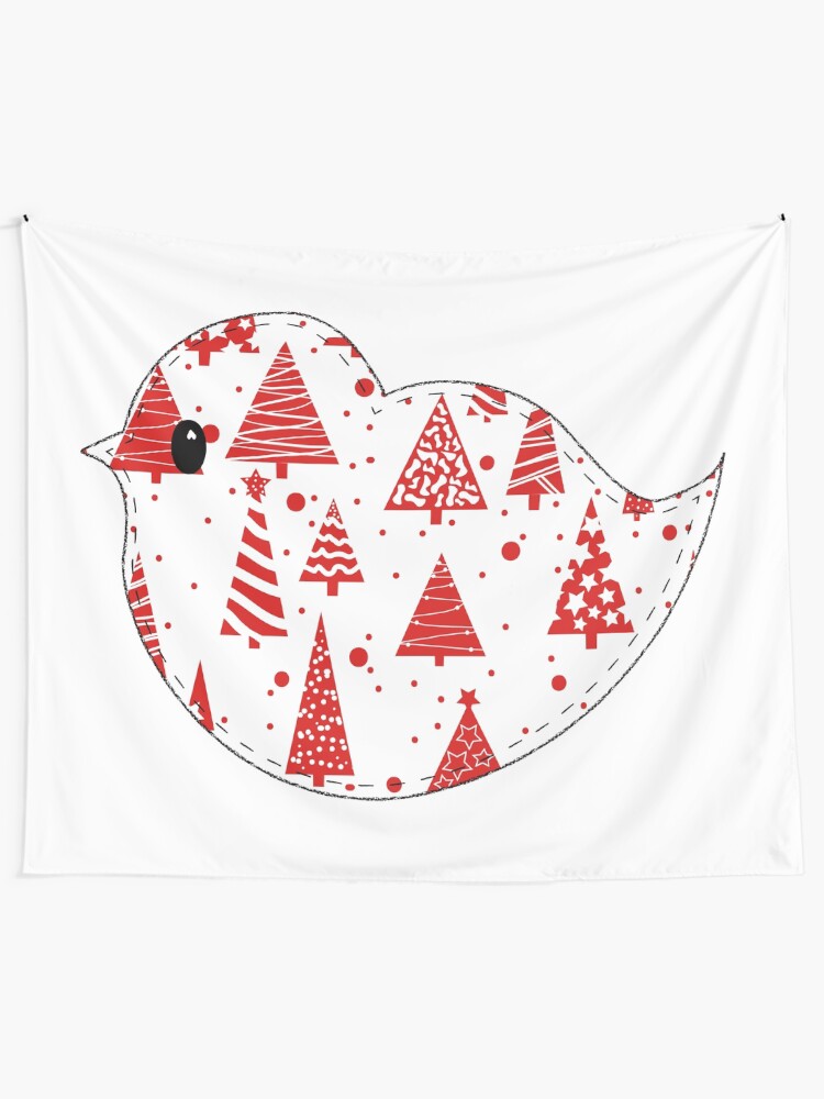 Alternate view of Christmas Robin Tapestry