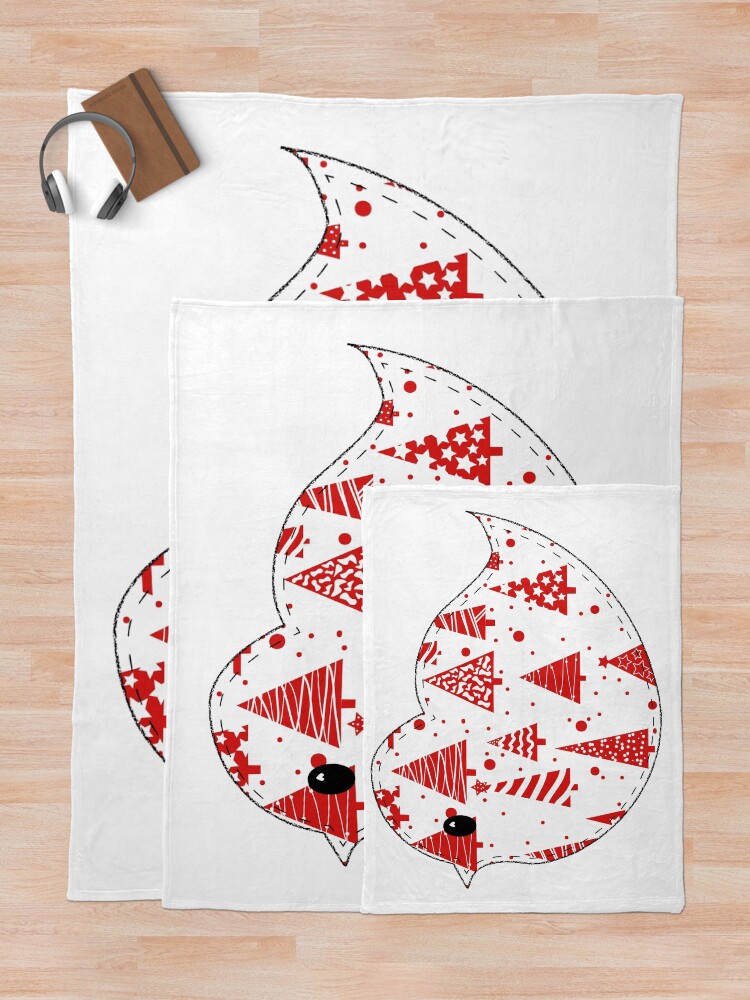 Alternate view of Christmas Robin Throw Blanket
