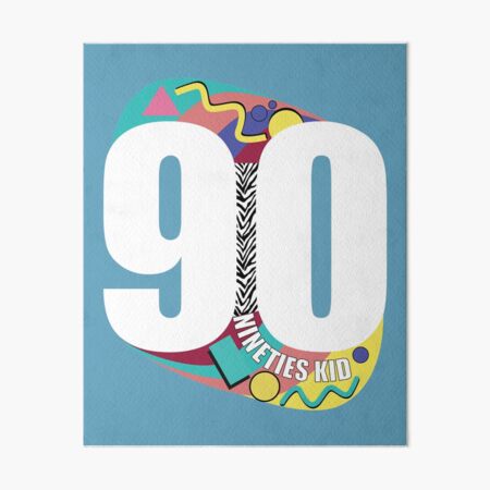 90s Kid - Vintage Nineties Kid Merch Art Board Print