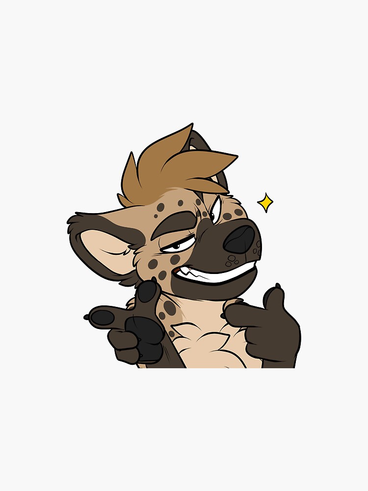 Thumbnail 3 of 3, Sticker, Eyy Hyena designed and sold by GatorBites.