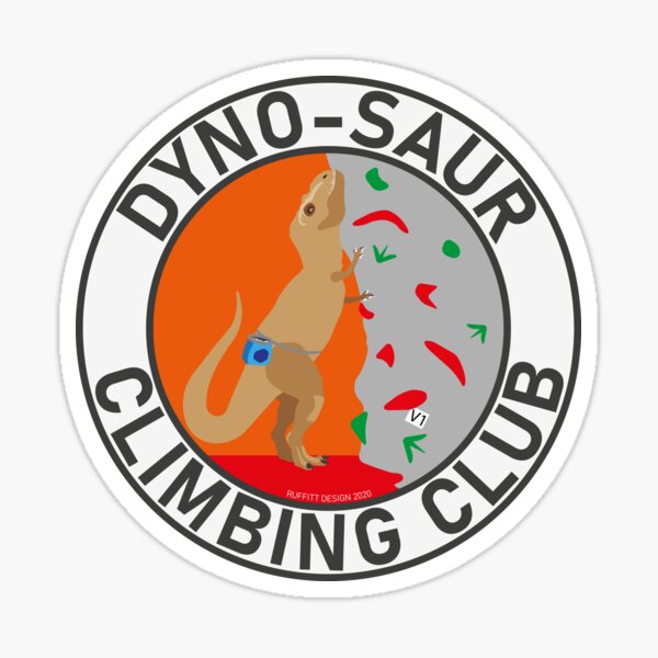 Item preview, Dyno-Saur Climbing Club (Clean Version) designed and sold by SendFuel.