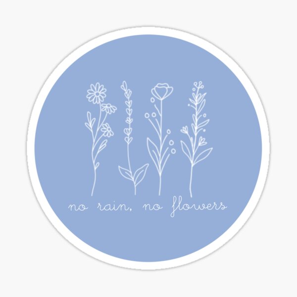 Item preview, No rain no flowers doodle designed and sold by Christiana Nicole.