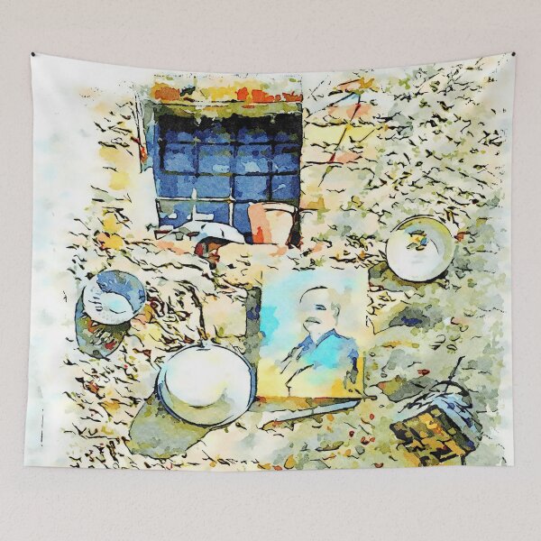 Item preview, Objects hanging on an exterior wall of a building designed and sold by Giuseppe Cocco.