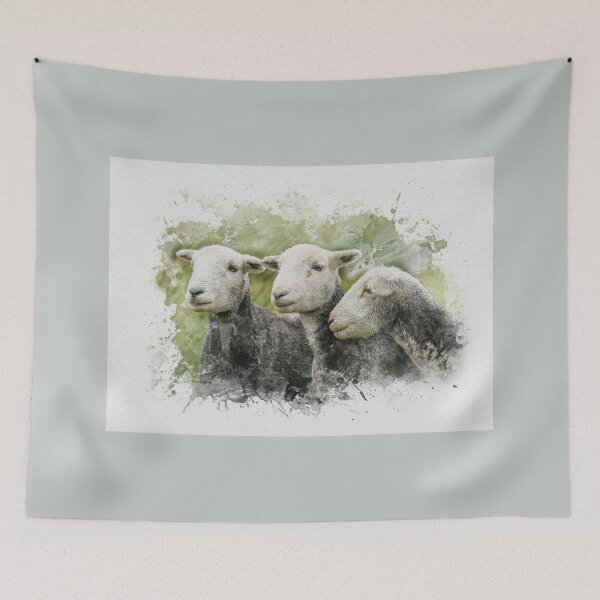 Item preview, Three Herdys Watercolour Photograph designed and sold by Jane Stanley Photography.