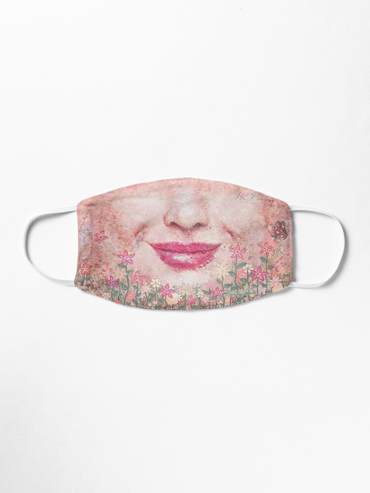 Alternate view of “Grow” (garden, earth) painting - “Smile” Fine Art series Mask