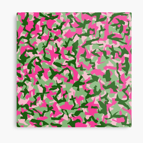 Pink and Green Camo Print | Poster