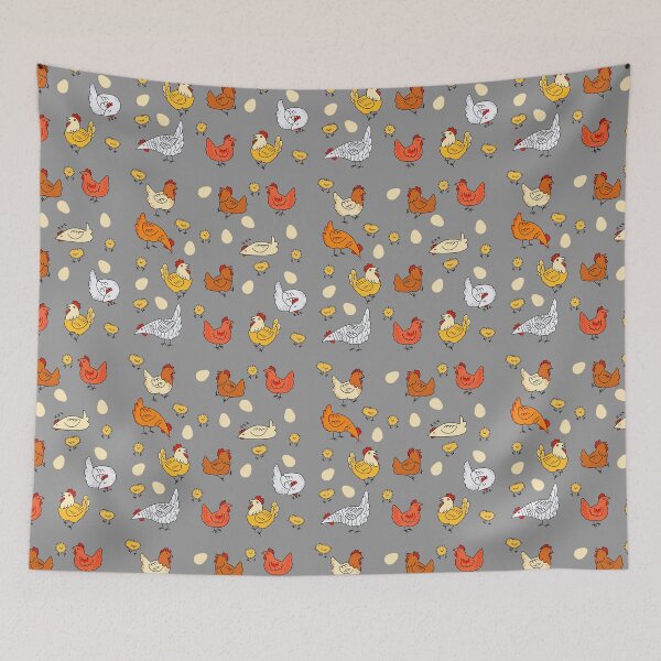 Item preview, Chickens - Grey designed and sold by RedTabby.