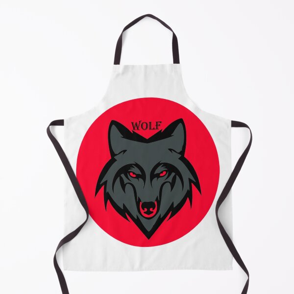 Item preview, gray wolf with red frame designed and sold by Rami Khalifah.