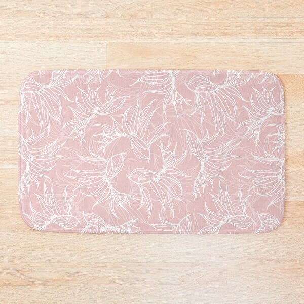 Item preview, Frosty leaves 1. Winter. White leaves line seamless pattern on delicate beige pink. Wild herbs.Autumn leaf fall.  Wild life designed and sold by Yulia Chepurova.