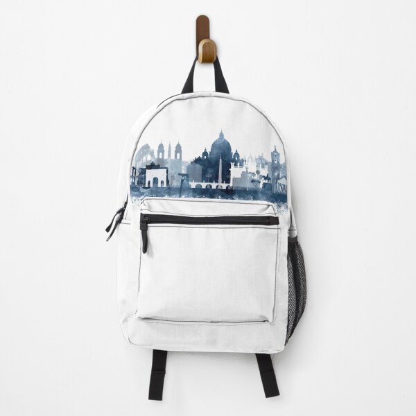 Item preview, Rome Skyline Watercolor Navy Blue by Zouzounio Art designed and sold by zouzounioart.
