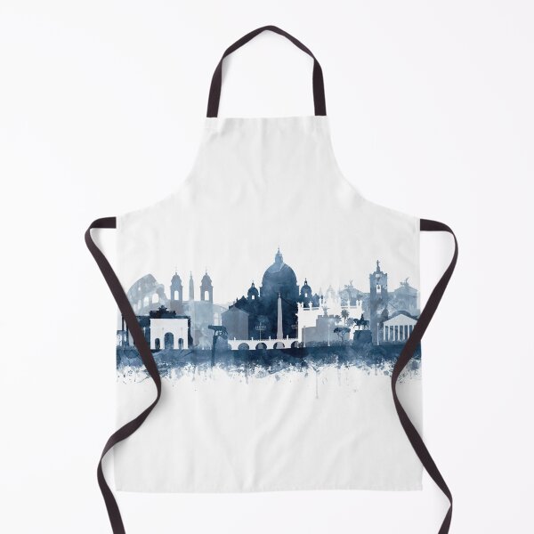 Item preview, Rome Skyline Watercolor Navy Blue by Zouzounio Art designed and sold by zouzounioart.