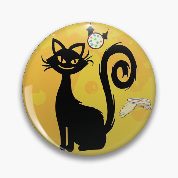 Item preview, BLACK CAT HALLOWEEN FULL MOON with PETRI DISH BAT Micro/Microbiology designed and sold by Hippiesole.