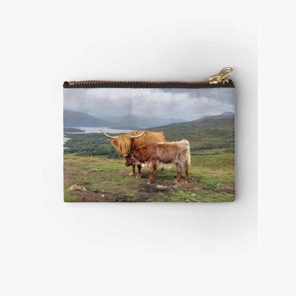 Item preview, Highland cows Conic Hill Loch Lommond background Scotland designed and sold by Scottish Photography .