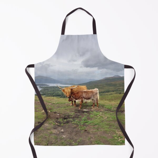 Item preview, Highland cows Conic Hill Loch Lommond background Scotland designed and sold by Scottish Photography .