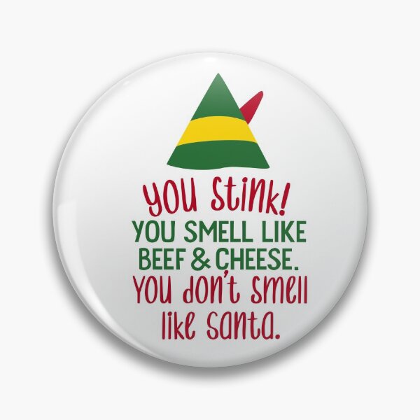 Item preview, You Stink! You Smell Like Beef & Cheese Buddy the Elf Sticker | Holiday Elf Art designed and sold by SLAG-Creative.