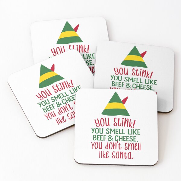Item preview, You Stink! You Smell Like Beef & Cheese Buddy the Elf Sticker | Holiday Elf Art designed and sold by SLAG-Creative.