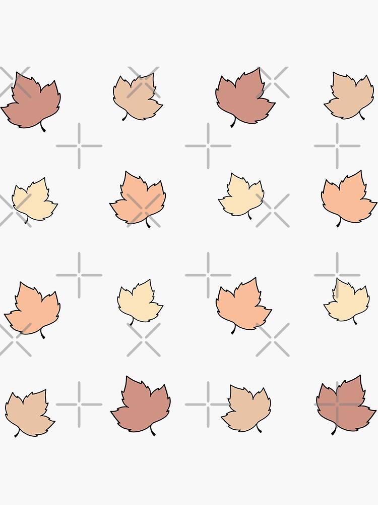 Thumbnail 3 of 3, Sticker, Pack of cute maple leafs designed and sold by Pastel-PaletteD.