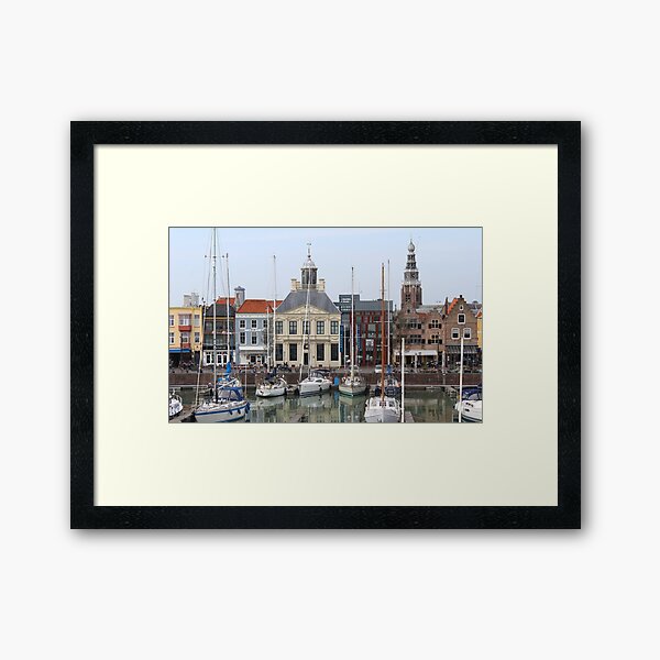 View of the Vissershaven, Vlissingen, Netherlands Framed Art Print