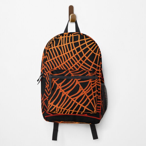 Item preview, Halloween Cobwebs Pattern Creepy in Orange - Goth designed and sold by MadandMean.