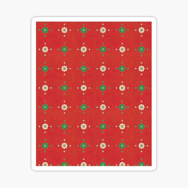 Retro flower pattern Sticker