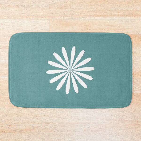 Item preview, Big Daisy in White and Teal - Minimalist Retro Floral designed and sold by kierkegaard.