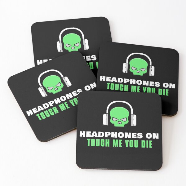 Item preview, Headphones ON Touch Me You DIE Funny  designed and sold by jacks-tees.