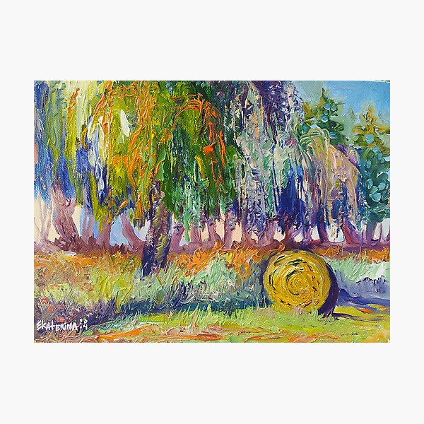 Country Painting Oil on Canvas, Ekaterina Chernova Photographic Print