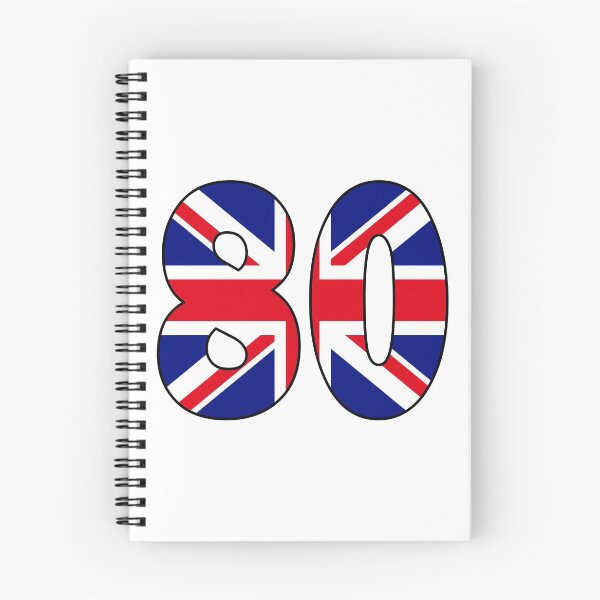 Item preview, Number 80 with UK flag on the background designed and sold by AllShirts21.