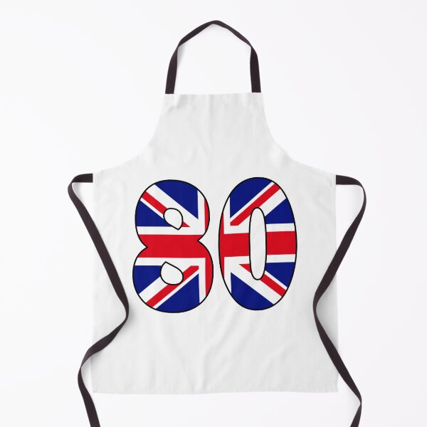 Item preview, Number 80 with UK flag on the background designed and sold by AllShirts21.