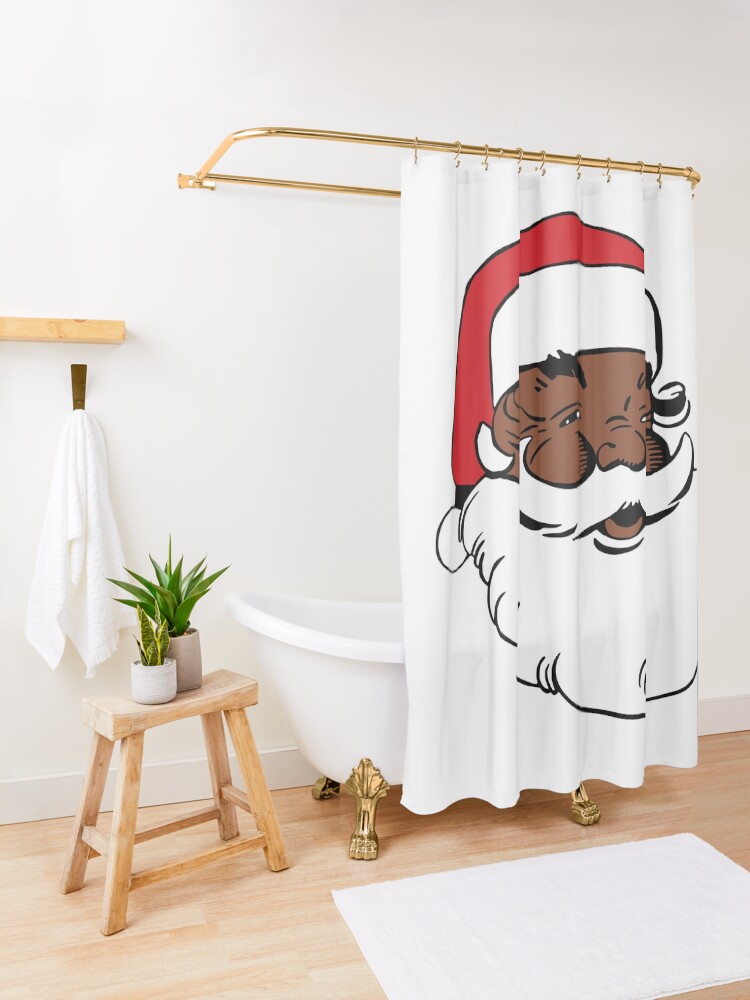 "African American Santa Claus" Shower Curtain for Sale by PepaAnaRB