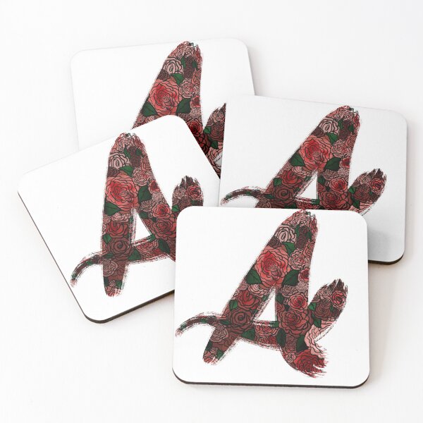 Item preview, Watercolor Roses Monogram Letter A designed and sold by jessieartsdaily.
