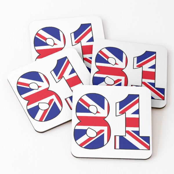 Item preview, Number 81 with UK flag on the background designed and sold by AllShirts21.