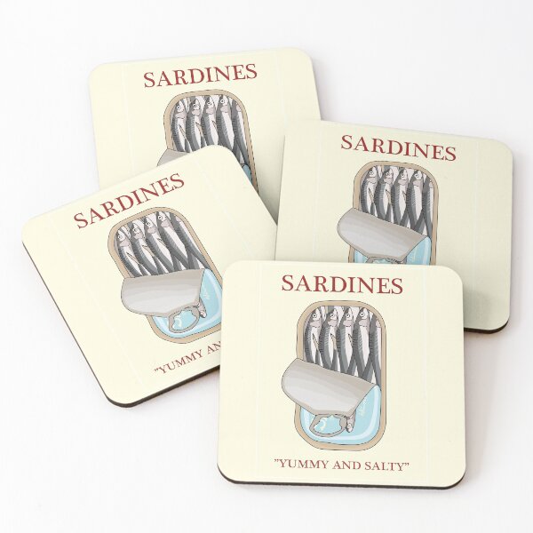 Item preview, Sardines Illustration designed and sold by Mathilde Sahlholdt Christensen.