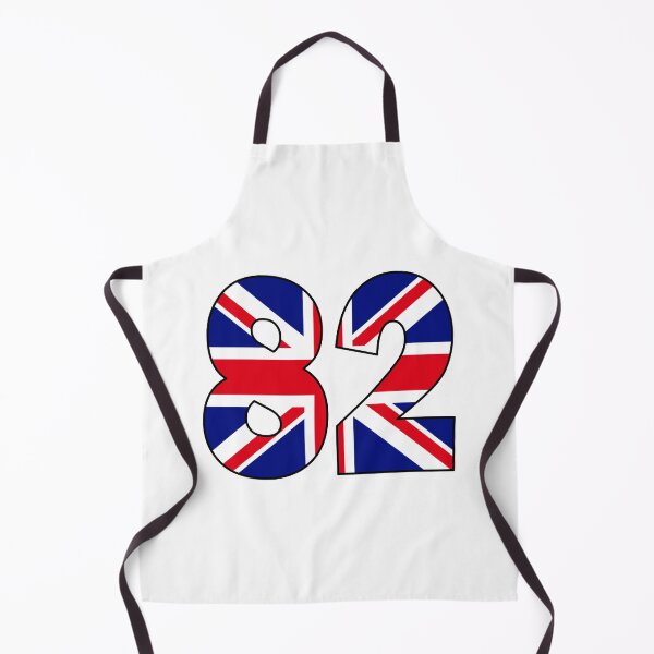 Item preview, Number 82 with UK flag on the background designed and sold by AllShirts21.