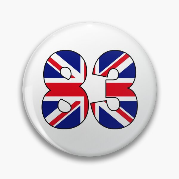 Item preview, Number 83 with UK flag on the background designed and sold by AllShirts21.
