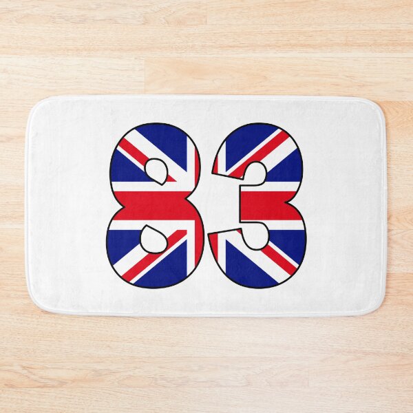 Item preview, Number 83 with UK flag on the background designed and sold by AllShirts21.