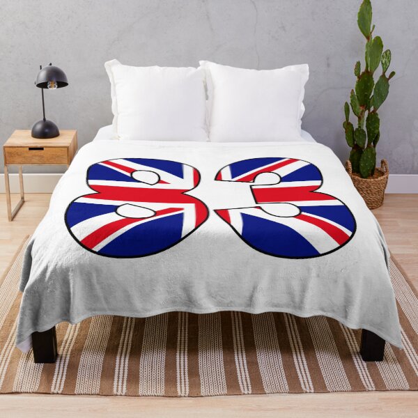 Item preview, Number 83 with UK flag on the background designed and sold by AllShirts21.