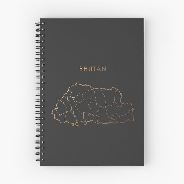 Item preview, Bhutan Gold Outline Map with State Boundaries designed and sold by Alo.