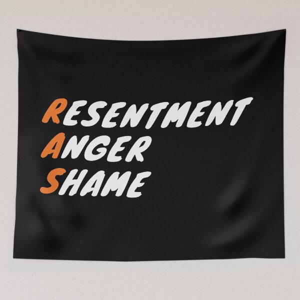 Item preview, RESENTMENT ANGER SHAME RAS Jay Mnet I-Land Iland Quote designed and sold by SugarSaint.