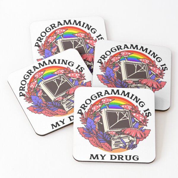 Item preview, Programming Is My Drug White designed and sold by jacks-tees.
