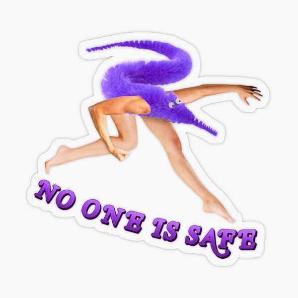 Worm on a String Time ~ Painting Aesthetic Cursed Collection ~ No One is Safe Set ~ Purple Transparent Sticker