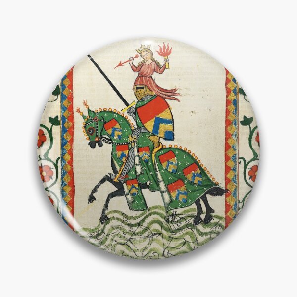 Item preview, MEDIEVAL KNIGHT HORSEBACK AND RED WILD ROSES designed and sold by BulganLumini.