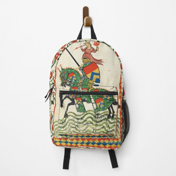 Item preview, MEDIEVAL KNIGHT HORSEBACK AND RED WILD ROSES designed and sold by BulganLumini.