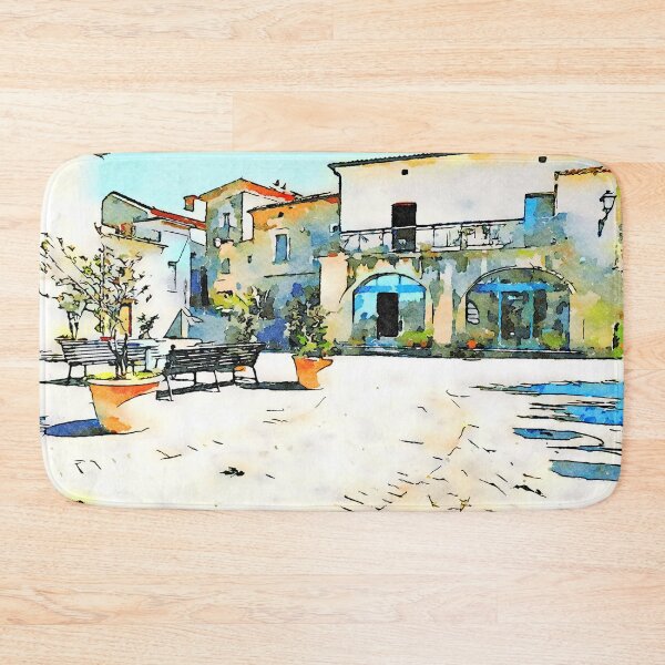 Item preview, Square and building with arcade of the Laureana Cilento designed and sold by Giuseppe Cocco.