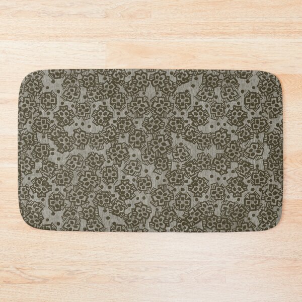Item preview, Vintage Rustic Floral Pattern Monochrome Abstract Minimal Flowers designed and sold by Julia Khoroshikh.