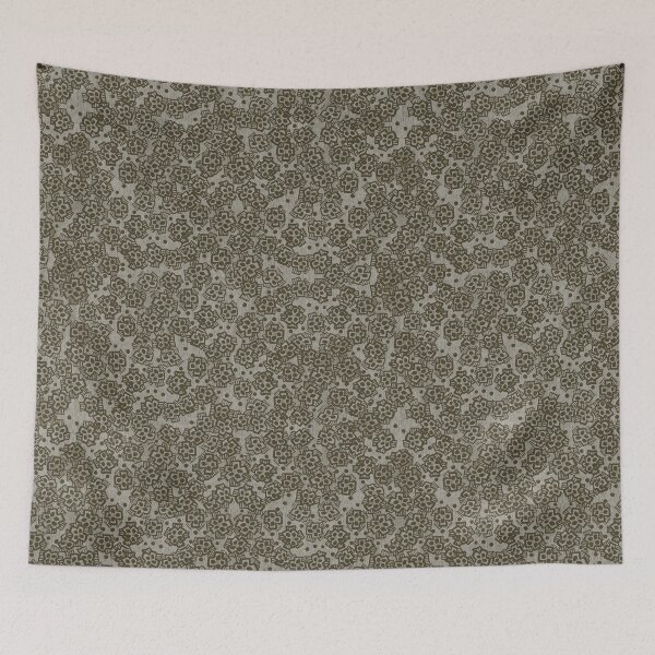 Item preview, Vintage Rustic Floral Pattern Monochrome Abstract Minimal Flowers designed and sold by Julia Khoroshikh.