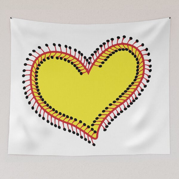Item preview, Softball Heart with red stitches designed and sold by PepaAnaRB.