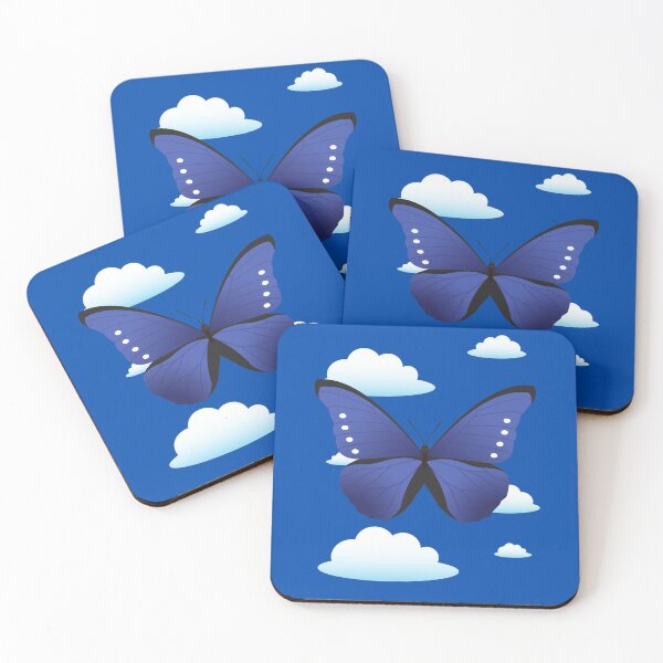 Item preview, light blue butterfly design designed and sold by mahmoudtala.