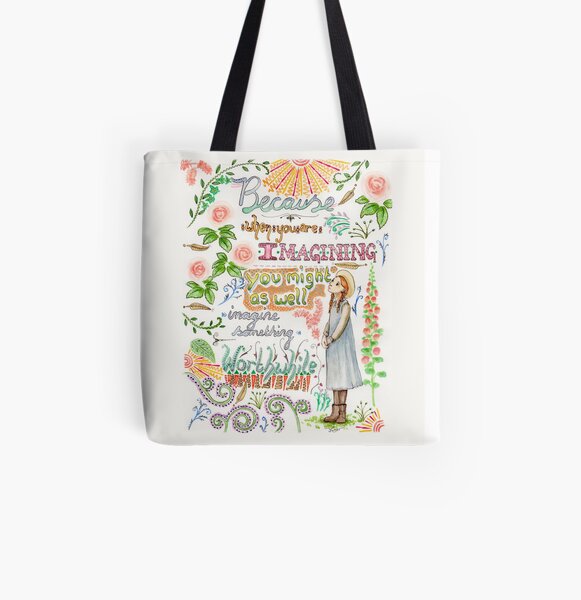 Cita de Anne of Green Gables Bolsa estampada de tela
